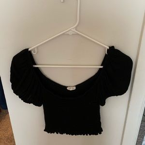 A black crop top